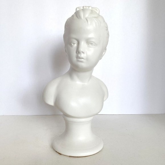 Porcelain Busts Napcoware Brother Sister Vintage Japan Ceramic Statue Victorian - Picture 12 of 16